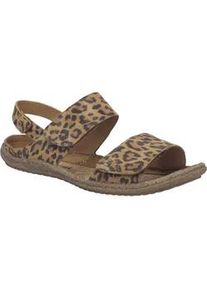Sandale Josef Seibel "Caitlyn 04, leopard", Damen, Gr. 38, braun (leopard), Obermaterial: 100% Rindsleder Leather cow., Schuhe Sandale