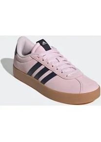 Sneaker Adidas SPORTSWEAR "VL COURT 3.0", Damen, Gr. 41, clear pink, legend ink, gum 3, Leder, Synthetik, Schuhe Sneaker, inspiriert vom Design des Adidas samba