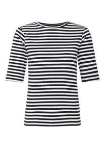 Rundhalsshirt oxmo "Rundhalsshirt OXNPubby", Damen, Gr. XXL, wei&szlig; (sanftes wei&szlig; mix), Obermaterial: 47% Baumwolle CO. 47% Modal CMD. 6% Elasthan EL., Shirts Rundhalsshirt