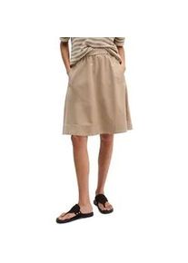 Marc O'Polo Webrock MARC O'POLO "aus Organic Cotton-Lyocell-Leinen-Mix", Damen, Gr. 32, earthy taupe, Obermaterial: 54% Baumwolle, 23% Lyocell, 23% Leinen, unifarben, l&auml;ssig geschnitten kurz, R&ouml;cke