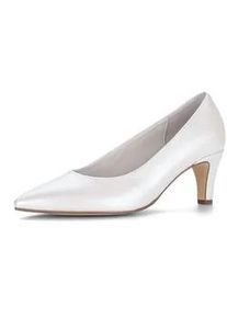 Pumps Gabor "Eleganter Pump", Damen, Gr. 40,5, wei&szlig;, Schuhe Pumps