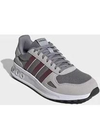 Sneaker Adidas SPORTSWEAR "RUN 84", Herren, Gr. 45, grau three, shadow rot, grau two, Leder, Synthetik, Textil, Schuhe Sneaker, inspiriert vom Design des Adidas LA Trainer