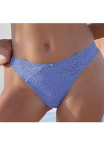 String Nuance, Damen, Gr. 48/50, kornblume, blau, Spitze, Obermaterial: 91% Polyamid, 9% Elasthan, Unterhosen String, aus edler, leicht transparenter Spitze