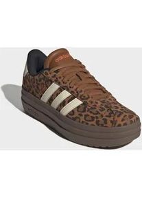 Sneaker Adidas SPORTSWEAR "VL COURT BOLD", Damen, Gr. 40, dusky bronze, cream wei&szlig;, gum5, Leder, Synthetik, Schuhe Sneaker, inspiriert vom Design des Adidas gazelle bold