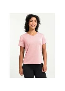 Funktionsshirt Jack Wolfskin "WILDTRAIL T W", Damen, Gr. XS (34), rosegarden, Obermaterial: 100% Polyester, normal, V-Ausschnitt, Shirts Funktionsshirt