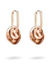 Paar Creolen Liebeskind Berlin "Schmuck Geschenk Ohrringe mit 2 abnehmbaren Einh&auml;ngern Organics", ros&eacute;goldfarben, Ohrringe, Damen, Edelstahl