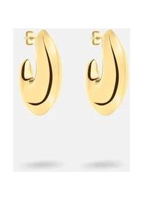 Paar Creolen Liebeskind Berlin "Schmuck Geschenk Edelstahl Ohrringe Organics", gelbgoldfarben, Ohrringe, Damen, Edelstahl