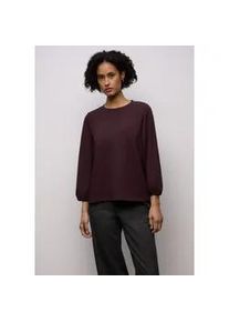 3/4-Arm-Shirt Street One, Damen, Gr. 38, jazz berry, Stoff, 63% Polyester, 34% Viskose, 3% Elasthan, unifarben, normal normal, Rundhals, elastischer Bund, Shirts 3/4-Arm-Shirt, aus softem Materialmix