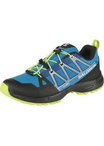 Wanderschuh Salomon "OUTSCAPE WATERPROOF J", Kinder, Gr. 31, mykonos blau, schwarz, acid lime, Synthetik, Textil, Schuhe Wanderschuh, wasserdicht