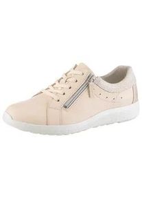 Waldl&auml;ufer Schn&uuml;rschuh WALDL&Auml;UFER "IRA", Damen, Gr. 8 (42), sand, goldfarben, Nappaleder, Veloursleder, unifarben mit Farbeinsatz, Schuhe Schn&uuml;rschuh, Sneaker, Freizeitschuh, Halbschuh in Komfortweite H (=sehr weit)