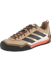 Wanderschuh Adidas TERREX "SKYCHASER SOLO ZUSTIEGS", Herren, Gr. 47, cardboard, carbon, semi impact orange, Gummi, Synthetik, Textil, Schuhe Wanderschuh