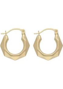 Paar Creolen Firetti "Schmuck Geschenk Gold 375 Ohrschmuck Ohrringe", gelbgoldfarben, Ohrringe, Damen, 14mm, Gelbgold 375