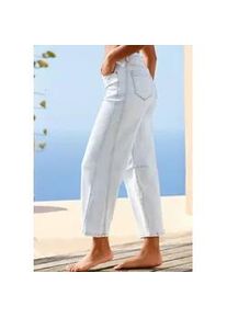 Ankle-Jeans Buffalo, Herren, Gr. 46, N-Gr, light blau washed, Denim/Jeans, Obermaterial: 92% Baumwolle, 6% Polyester, 2% Elasthan, figurumspielend kn&ouml;chelfrei, Jeans, in angesagter Barrel-Form