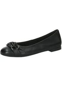 Ballerina Caprice "Caprice Ballerinas Nappaleder", Damen, Gr. 37, schwarz, Nappaleder, Schuhe Ballerina