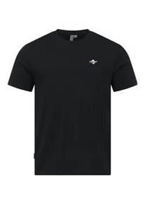 T-Shirt Ragwear "Samms D Gots YOUMODO", Damen, Gr. XL (54), schwarz, Material: 100% Baumwolle, Basic, relaxed fit h&uuml;ftlang, Rundhals, normaler Saum, Shirts T-Shirt, Kurz&auml;rmliges Shirt mit Fu&szlig;ball-Stickerei