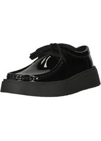 Schn&uuml;rschuh Clarks "Torview", Damen, Gr. 37, schwarz, Leder, Schuhe Schn&uuml;rschuh, in toller Lack-Optik