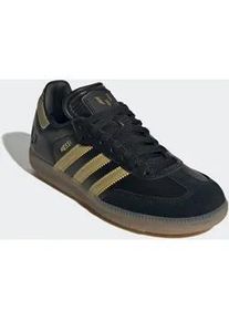 Sneaker Adidas PERFORMANCE "SAMBA MESSI KIDS", Damen, Gr. 36, core schwarz, gold metallic, gum4, Leder, Schuhe Sneaker, f&uuml;r Kinder & Jugendliche