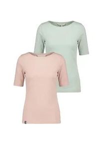 alife and kickin Rundhalsshirt ALIFE & KICKIN "Damen HildeAK A", Damen, Gr. S, blossom, fresh mint, 100% Baumwolle (Bio), Shirts Rundhalsshirt