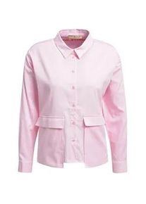 Smith & Soul Hemdbluse SMITH & SOUL, Damen, Gr. L, sugar, Web, Obermaterial: 70% Baumwolle, 27% Polyester, 3% Elasthan, regular fit h&uuml;ftlang, 2-Knopf-Manschette mit Schlitz, Blusen Hemdbluse, mit Pattentaschen vorn