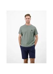 T-Shirt Lerros "T-Shirt mit Waffelstruktur aus 100 % Baumwolle", Damen, Gr. S, storm grau, 100% Baumwolle, Rundhals, Shirts T-Shirt