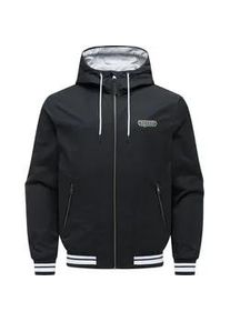 Outdoorjacke Ragwear "Stewan YOUMODO", Gr. L (52), schwarz, Obermaterial: 65% Baumwolle, 35% Nylon; Innenfutter: 100% Baumwolle; &Auml;rmelfutter: 100% Polyester, gerade h&uuml;ftlang, hoch geschlossener Ausschnitt, &Auml;rmel ohne &Auml;rmelschlitz extrabreites B&uuml;ndchen mit Gummizug, Jacken Outdoorjacke, leichte Herren &Uuml;bergangsjacke mitelastischen B&uuml;ndchen