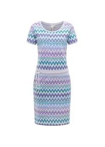 Minikleid Ragwear "Baomi Print YOUMODO", Damen, Gr. L (40), Normalgr&ouml;&szlig;en, lavendel, Sweatware, Material: 100% Baumwolle, tailliert ca. Mitte Oberschenkel, Rundhals, &Auml;rmel ohne &Auml;rmelschlitz Rippb&uuml;ndchen, Kleider Minikleid, Gemustertes kurzes Sommerkleid mit Taillenkordel