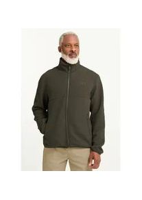 Fleecejacke Jack Wolfskin "LITE CURL FZ M", Herren, Gr. XXXL (60), obsidian mos, Obermaterial: 100% Polyester. Futter: 100% Polyester, normal, Jacken Fleecejacke, Atmungsaktiv, leicht, &Uuml;bergangsjacke