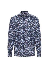 Langarmhemd Eterna "COMFORT FIT", Herren, Gr. 42, Normalgr&ouml;&szlig;en, navy, Twill, 100% Baumwolle, normal, Manschette, Hemden, NON IRON (b&uuml;gelfrei)