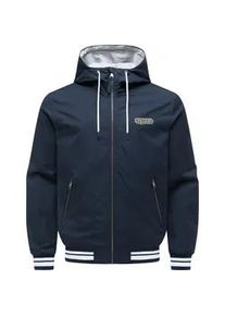 Outdoorjacke Ragwear "Stewan YOUMODO", Gr. S (48), navy, Obermaterial: 65% Baumwolle, 35% Nylon; Innenfutter: 100% Baumwolle; &Auml;rmelfutter: 100% Polyester, gerade h&uuml;ftlang, hoch geschlossener Ausschnitt, &Auml;rmel ohne &Auml;rmelschlitz extrabreites B&uuml;ndchen mit Gummizug, Jacken Outdoorjacke, leichte Herren &Uuml;bergangsjacke mitelastischen B&uuml;ndchen