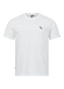 T-Shirt Ragwear "Samms B Gots YOUMODO", Damen, Gr. XXXL (58), wei&szlig;, Material: 100% Baumwolle, Basic, regular fit h&uuml;ftlang, Rundhals, Shirts T-Shirt, Kurz&auml;rmliches Shirt mit "Beach-Slipper"-Stickerei