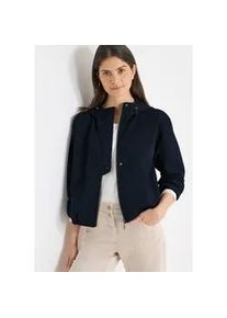 Blouson Cecil, Damen, Gr. M (40), universal blau, Web, Obermaterial: 50% Polyester, 43% Baumwolle, 7% Elasthan. Futter: 100% Polyester, unifarben, l&auml;ssig geschnitten h&uuml;ftlang, Rundhals, Jacken Blouson, mit verstellbarer Kapuze
