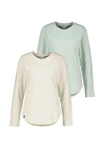 alife and kickin Langarmshirt ALIFE & KICKIN "Damen LeabellaAK A", Damen, Gr. S, wei&szlig;, fresh mint, 100% Baumwolle (Bio), Shirts Langarmshirt