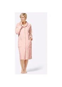 Morgenmantel Comtessa, Damen, Gr. 40/42, rot (apricot), Kunstfaser, unifarben, Langform, Hausm&auml;ntel