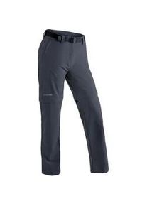 Funktionshose Maier Sports "Nata 2", Damen, Gr. 21, Kurzgr&ouml;&szlig;en, blau (dunkelblau), 90% Polyamid, 10% Elasthan, Hosen Funktionshose, Damen Wanderhose, zipp-off Outdoor-Hose, 3 Taschen, Regular Fit