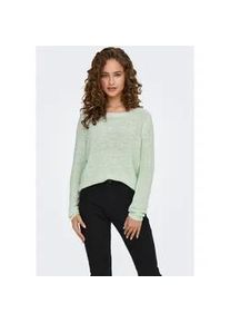 Strickpullover Only "ONLGEENA XO L/S PULLOVER KNT NOOS", Damen, Gr. S, gr&uuml;n (subtle gr&uuml;n), Strick, Obermaterial: 65% Polyacryl, 35% Polyamid, unifarben, regular fit Po-bedeckend, Rundhals, Rippstrickb&uuml;ndchen, Pullover Strickpullover, Materialmix, regular fit