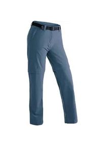 Funktionshose Maier Sports "Nata 2", Damen, Gr. 46, Normalgr&ouml;&szlig;en, blau (jeansblau), 90% Polyamid, 10% Elasthan, Hosen Funktionshose, Damen Wanderhose, zipp-off Outdoor-Hose, 3 Taschen, Regular Fit