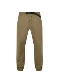 Stoffhose Urban Classics "Urban Classics Herren Straight Leg Chino with Belt", Herren, Gr. 32, Normalgr&ouml;&szlig;en, tiniolive, 100% Baumwolle, unifarben, normal, Hosen Stoffhose
