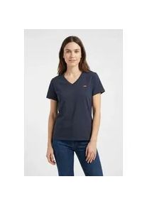 Levi's V-Shirt LEVI'S PLUS "V NECK TEE", Damen, Gr. XL (46/48), navy blazer, Jersey, Obermaterial: 100% Baumwolle, figurumspielend h&uuml;ftlang, V-Ausschnitt, Shirts, Figurumspielende Passform