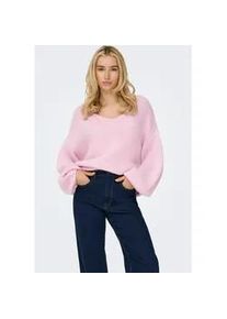 Jacqueline de Yong V-Ausschnitt-Pullover JDY "JDYDINEA L/S REVERSIBLE PULLOV. KNT NOOS", Damen, Gr. XS, fragrant lila, Strick, Obermaterial: 80% Polyacryl, 20% Polyester, unifarben, loose fit h&uuml;ftlang, V-Ausschnitt, weit Strickb&uuml;ndchen, Pullover, Kunstfaser, regular fit