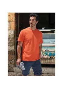 T-Shirt Lerros "T-Shirt mit Rundhalsausschnitt", Damen, Gr. L, vivid rot, 100% Baumwolle, Rundhals, Shirts T-Shirt