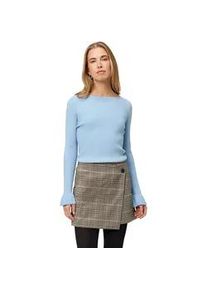 Strickpullover Zero "Damen mit Volants am &Auml;rmel", Damen, Gr. 42, 8358, Strick, Obermaterial: 50% Viskose, 27% Polyamid, 23% Polyester, unifarben, figurbetont normal, U-Boot-Ausschnitt, eng B&uuml;ndchen, Pullover Strickpullover, Volant