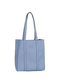 Shopper Gabor "Elfie", Damen, Gr. B/H/T: 30cm x 33cm x 9,5cm, light blau, Polyurethan, clean, gepflegt, unifarben, Taschen Shopper, aus fein genarbtem, glattem Kunstleder und mit einem Logo Rubber Patch