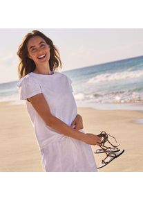 LANDS' END Baumwoll-Shirt mit verzierten &Auml;rmeln, Damen,  Wei&szlig;, Baumwolle, by Lands' End