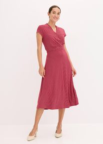 bonprix Midikleid aus Viksose-Mix, rot, Gr.44/46 (L), Sch&ouml;nes Jerseykleid mit Wickeloptik, besitzt ein Bindeband um die Taille., aus Viskose