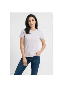 T-Shirt BOSS ORANGE "Esogo Premium Damenmode", Damen, Gr. M (38), light, pastel lila 533, Single Jersey, Obermaterial: 100% Baumwolle, unifarben, slim fit h&uuml;ftlang, Rundhals, eingesetzt normaler Saum, Shirts T-Shirt, mit Logo