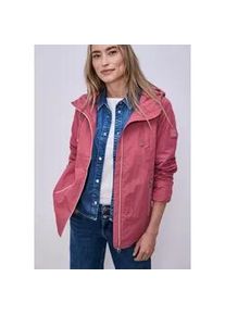 Windbreaker Street One, Damen, Gr. 40, desert berry, Stoff, Obermaterial: 60% Polyester, 40% Nylon; Futter: 100% Polyester, unifarben, comfort fit normal, ohne Ausschnitt, B&uuml;ndchen, Jacken Windbreaker, mit Kapuze mit Tunnelzugband