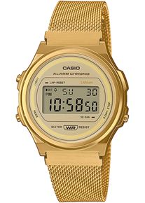 Chronograph CASIO VINTAGE, gold (goldfarben, gelbgoldfarben, grau), Armbanduhren, Damen, Chronograph, Quarzuhr, Armbanduhr,Damenuhr,Herrenuhr, Digitialuhr, Edelstahlarmband