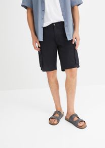 Cargobermudas bonprix, Herren, Gr. 46, N-Gr, schwarz, Web, Obermaterial: 97% Baumwolle, 3% Elasthan, regular fit, Hosen Cargobermudas, leichte Qualit&auml;t, mit Stretch-Anteil, regular fit