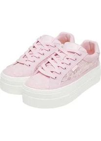 Trainingsschuh Buffalo "Buffalo PAIRED BLOOM", Damen, Gr. 39, pink, Baumwolle, unifarben, Schuhe