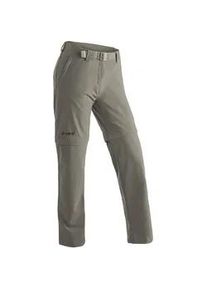 Funktionshose Maier Sports "Nata 2", Damen, Gr. 34, Normalgr&ouml;&szlig;en, braun (schlamm), 90% Polyamid, 10% Elasthan, Hosen Funktionshose, Damen Wanderhose, zipp-off Outdoor-Hose, 3 Taschen, Regular Fit